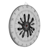 黒怒絵を描（ばちゃばちゃ）跳ねる ダーツボード (正面左)