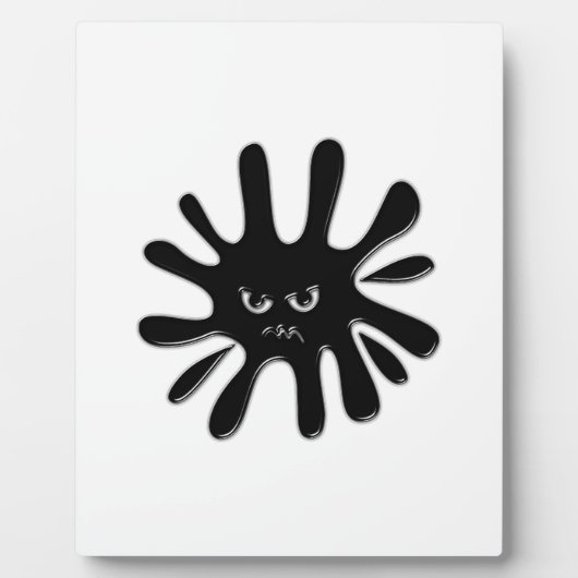 黒怒絵を描（ばちゃばちゃ）跳ねる フォトプラーク (正面)