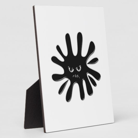 黒怒絵を描（ばちゃばちゃ）跳ねる フォトプラーク (側面)