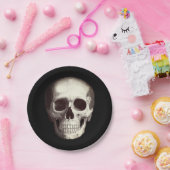 黒怖いスカル大人ハロウィーン ペーパープレート (パーティー)