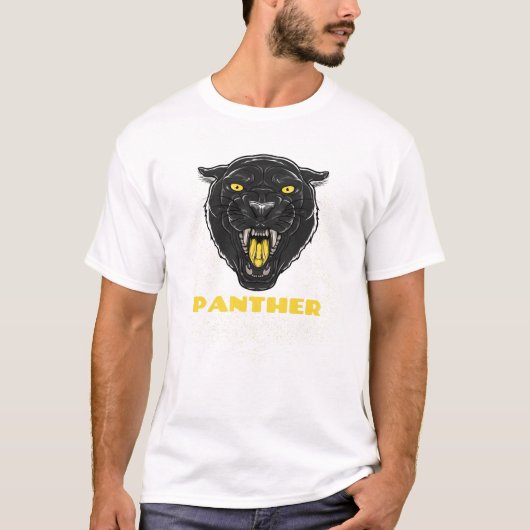 黒怖いヒョウ Tシャツ (正面)