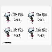 黒恋しく思猫の小さな死 長方形シール (シート)