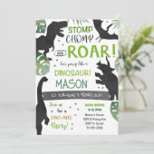 黒恐竜の誕生日パーティーへの招待 招待状 (スタンド正面)