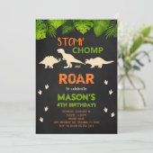 黒恐竜の誕生日招待状 招待状 (スタンド正面)