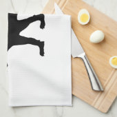 黒恐竜 キッチンタオル (四つ折り)