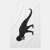 黒恐竜 キッチンタオル (縦)