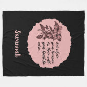 黒感動的とピンクのバイブル引用文毛布 フリースブランケット (正面(横))