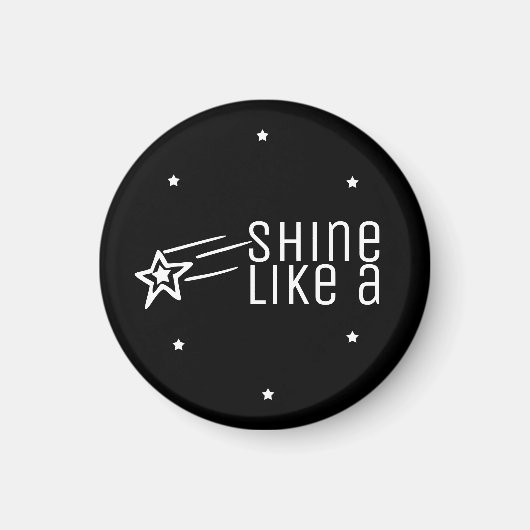 黒感動的タイポグラフィ磁石 マグネット (正面)