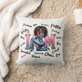 黒感動的人女性祈りの言葉&信仰クリスチャン クッション (ブランケット)