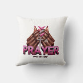 黒感動的人女性祈りの言葉&信仰クリスチャン クッション (裏面)