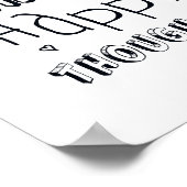 黒感動的白スカンジタイポグラフィ ポスター (角)