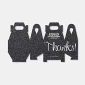 黒感謝していフェイクグリッター フェイバーボックス (折り畳みなし)