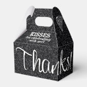 黒感謝していフェイクグリッター フェイバーボックス (正面サイド)