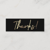 黒感謝してい地割引カード スキニー名刺 (正面)