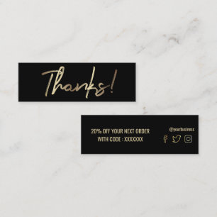 黒感謝してい地割引カード スキニー名刺