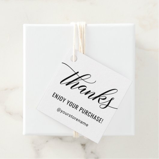 黒感謝してい文字モダン白 フェイバータグ (インサイチュ)