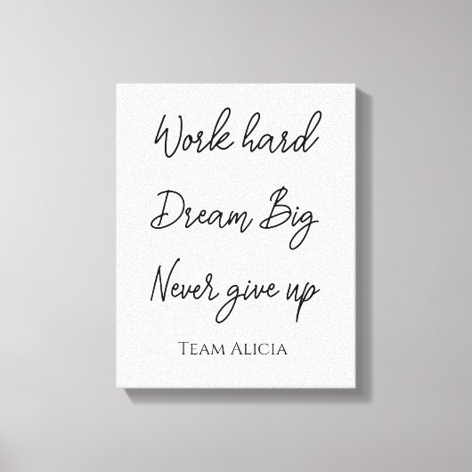 黒成功引用文オフィスやる気を起こさせる職場 キャンバスプリント (正面)