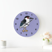 黒戴冠させた夜鷲 ラージ壁時計 (ホーム)