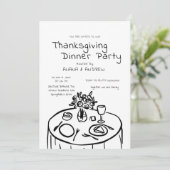 黒手引きウィムシー感謝祭ディナー 招待状 (スタンド正面)