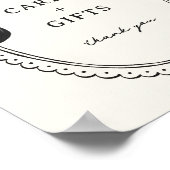 黒手引き弓枠カードギフト ポスター (角)