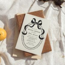 黒手引き弓枠ブライダルシャワー