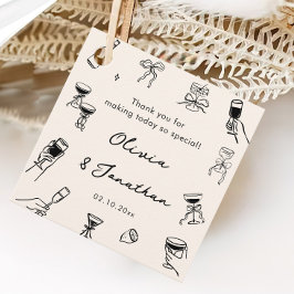 黒手描き予測できな結婚の フェイバータグ