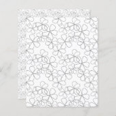 黒手描き線花白切除帳紙 (正面/裏面)