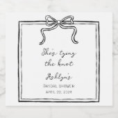 黒手描き シーズ・タイイング・ザ・ノット ボトルラベル スパークリングワインラベル (シングルラベル)