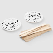 黒手文字の脚本新郎結婚のファン ハンドファン (組立なし)