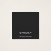 黒手書きスクリプトスタッドイヤリング表示カード (裏面)