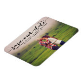 黒手書きスクリプ救ト写真日時 マグネット (左側)