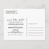 黒手書きスクリプ救ト写真日時 案内ポストカード (裏面)