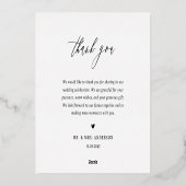 黒手書き書結婚道ありがとう 箔シーズンカード (裏面)