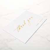 黒手書き書結婚道ありがとう 箔シーズンカード (回転した状態)