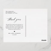 黒手書き書結婚道ありがとう 箔シーズンポストカード (裏面)