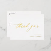 黒手書き書結婚道ありがとう 箔シーズンポストカード (正面/裏面)