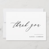 黒手書き書結婚道 サンキューカード (正面)