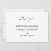 黒手書き書結婚道 サンキューカード (裏面)