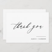黒手書き書結婚道 サンキューカード (正面/裏面)