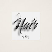 黒手書き美容師名刺 (正面)