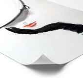 黒手袋ヴィンテージを着用したミニマル女性 ポスター (角)