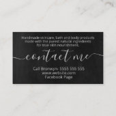 黒手製スモダンキンケアスパバス体 名刺 (裏面)