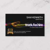 黒打ち素晴らし稲妻トラック運転手 名刺 (正面)