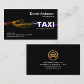 黒打素晴らし稲妻タクシーサービス 名刺 (正面/裏面)