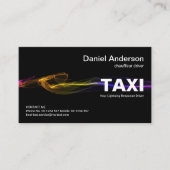 黒打素晴らし稲妻タクシーサービス 名刺 (正面)
