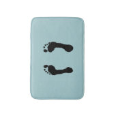 黒押された足跡(青い) バスマット (正面縦)