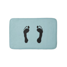 黒押された足跡(青い)