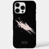 黒抽象芸術名イニシャルmonogram Case-Mate iPhoneケース (裏面)