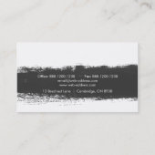 黒抽象芸術水色スプラッシュ名刺 名刺 (裏面)