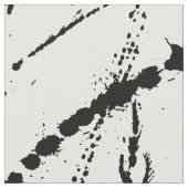 黒抽象芸術（ばちゃばちゃ）跳ねる繰り返しパターン ファブリック (クローズアップ)